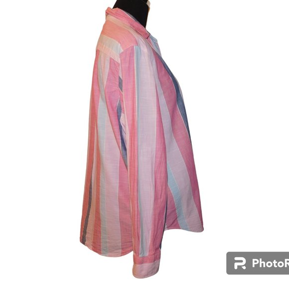 Frank & Eileen - Eileen Relaxed Button Up Shirt Woven In Italy Size Medium - Picture 6 of 14